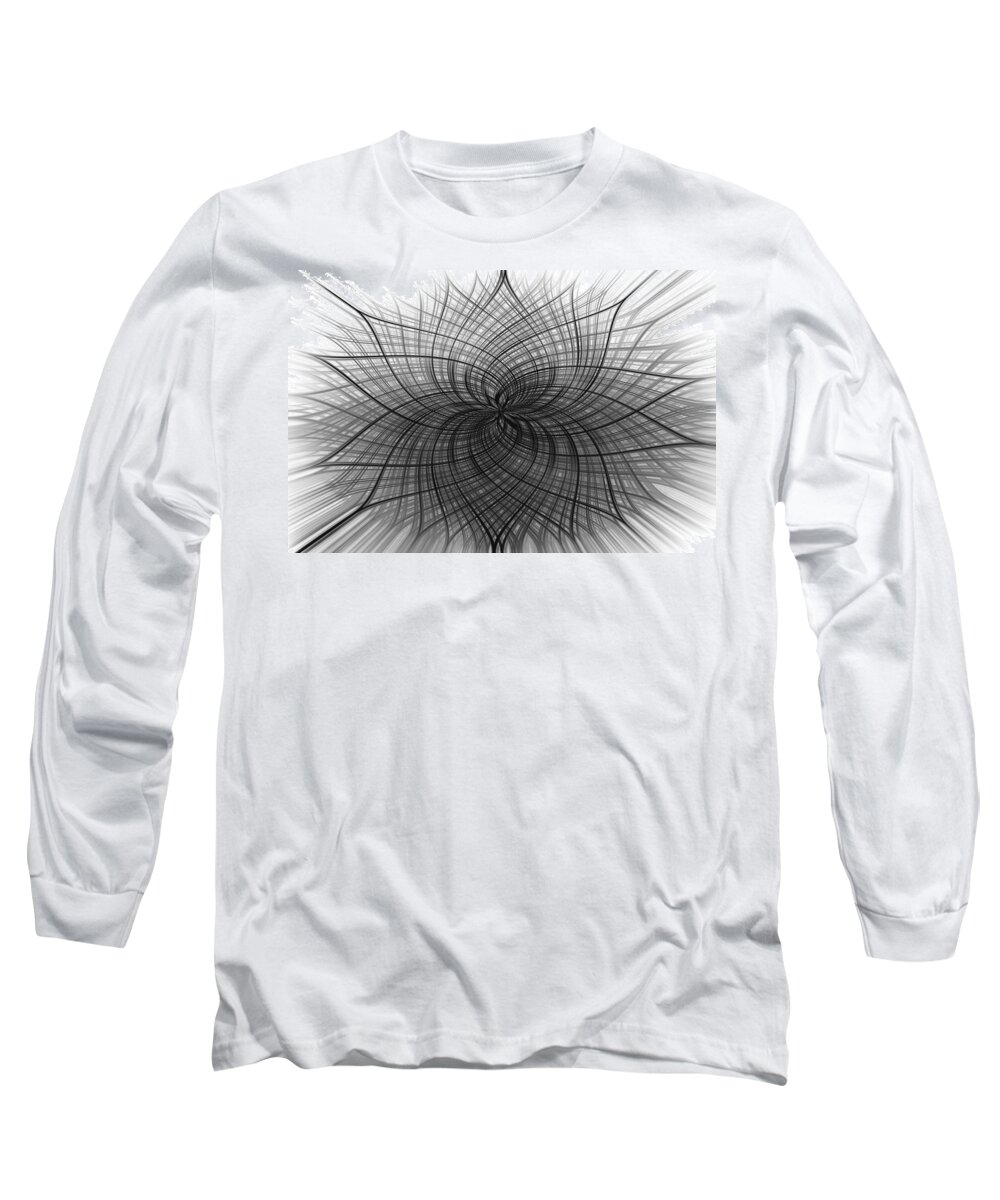 Black Long Sleeve T-Shirt featuring the digital art Negativity by Carolyn Marshall