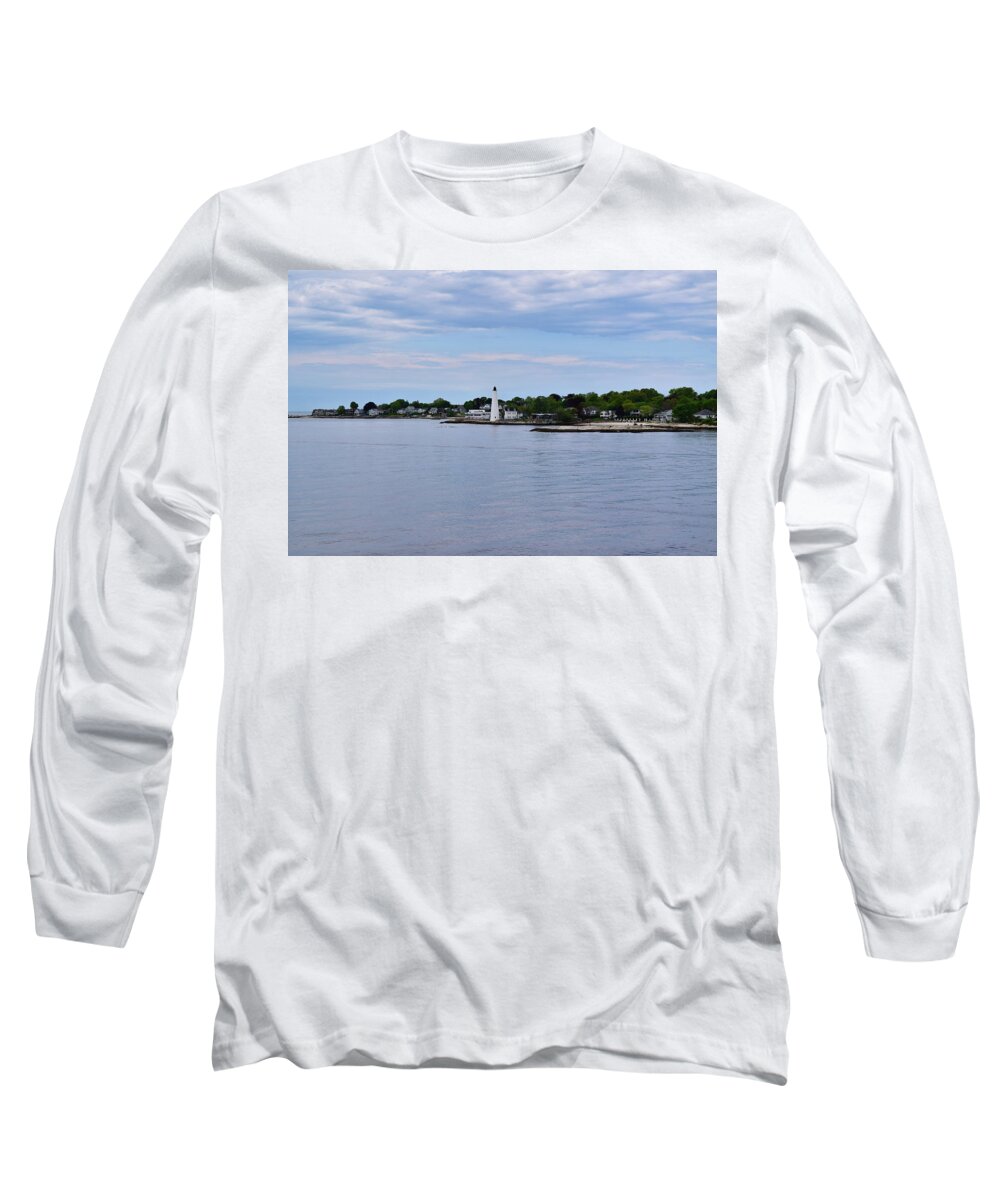 Lighthouse Long Sleeve T-Shirt featuring the photograph New London Harbor Lighthouse by Nicole Lloyd