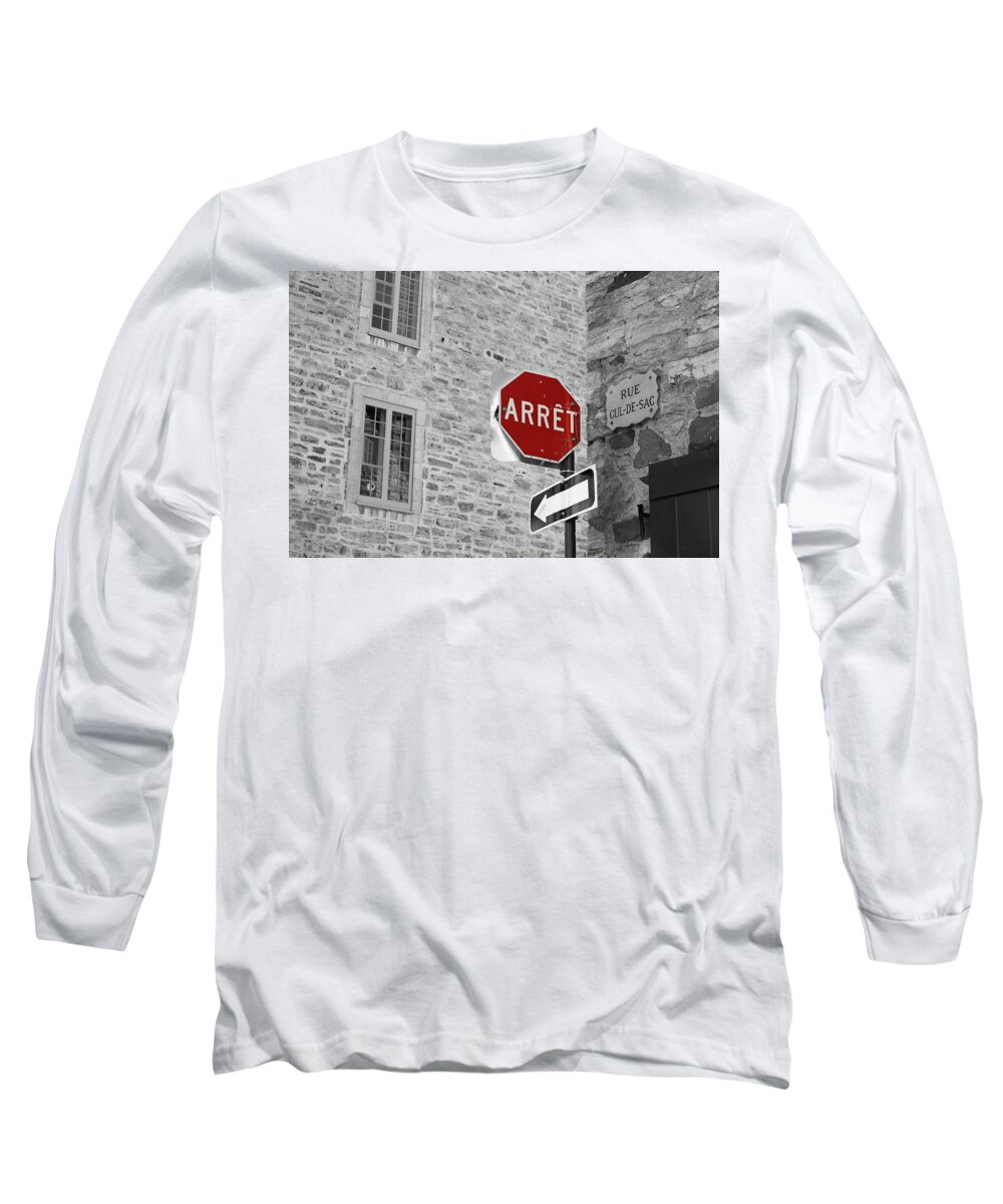 Optical Illusion Long Sleeve T-Shirt featuring the photograph Optical Illusion, Quebec City by Brooke T Ryan