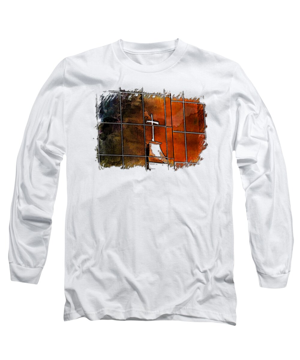 Our Father Long Sleeve T-Shirt featuring the photograph Our Father Earthy Rainbow 3 Dimensional by DiDesigns Graphics