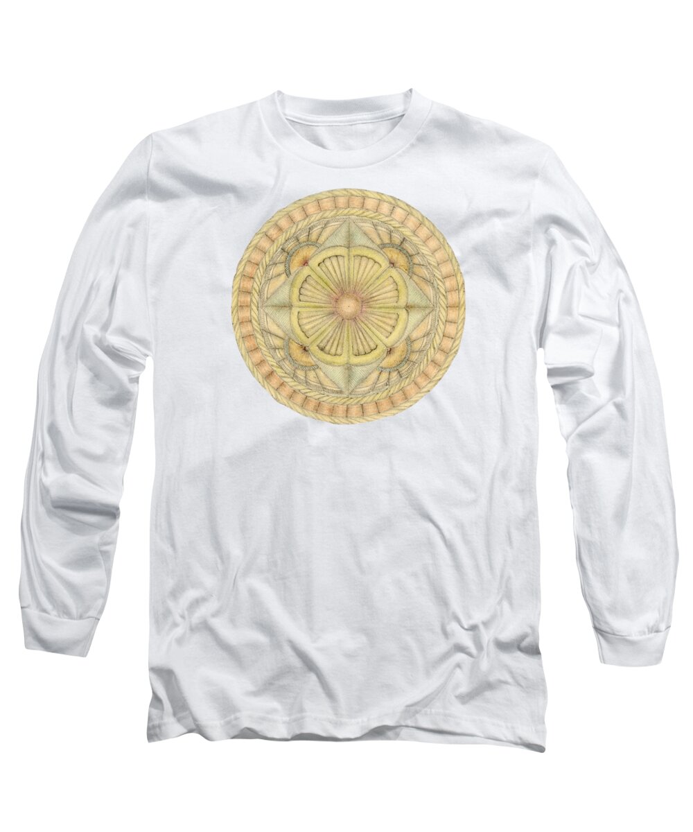 J Alexander Long Sleeve T-Shirt featuring the drawing Ouroboros ja080 by Dar Freeland