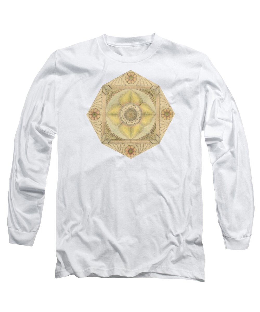J Alexander Long Sleeve T-Shirt featuring the drawing Ouroboros ja111 by Dar Freeland