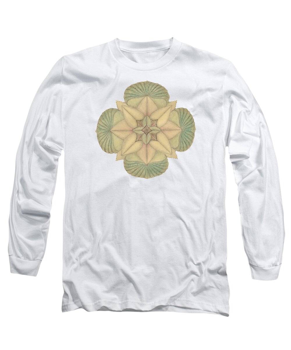 J Alexander Long Sleeve T-Shirt featuring the drawing Ouroboros ja112 by Dar Freeland