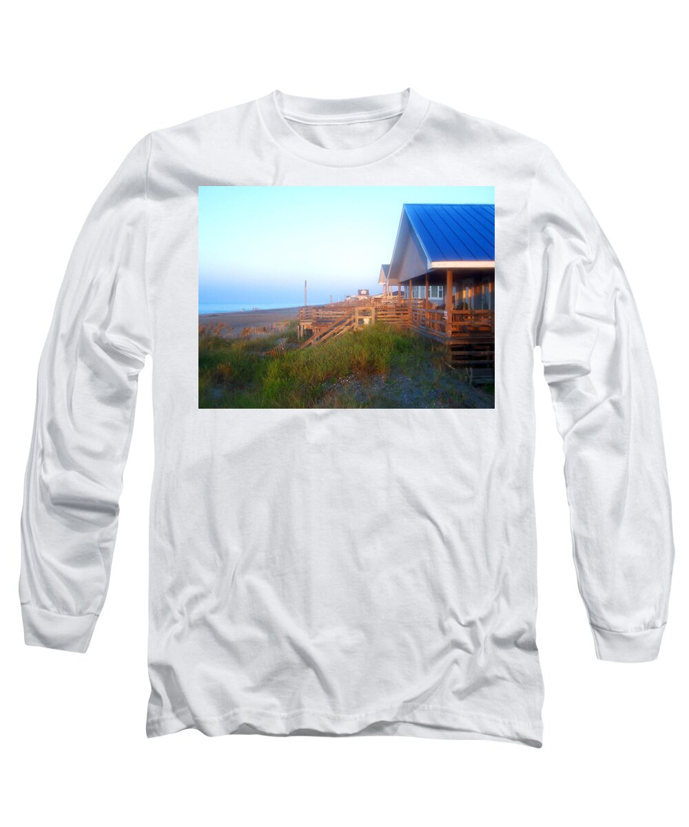 Sunrise Long Sleeve T-Shirt featuring the photograph Outerbanks Sunrise At The Beach by Sandi OReilly
