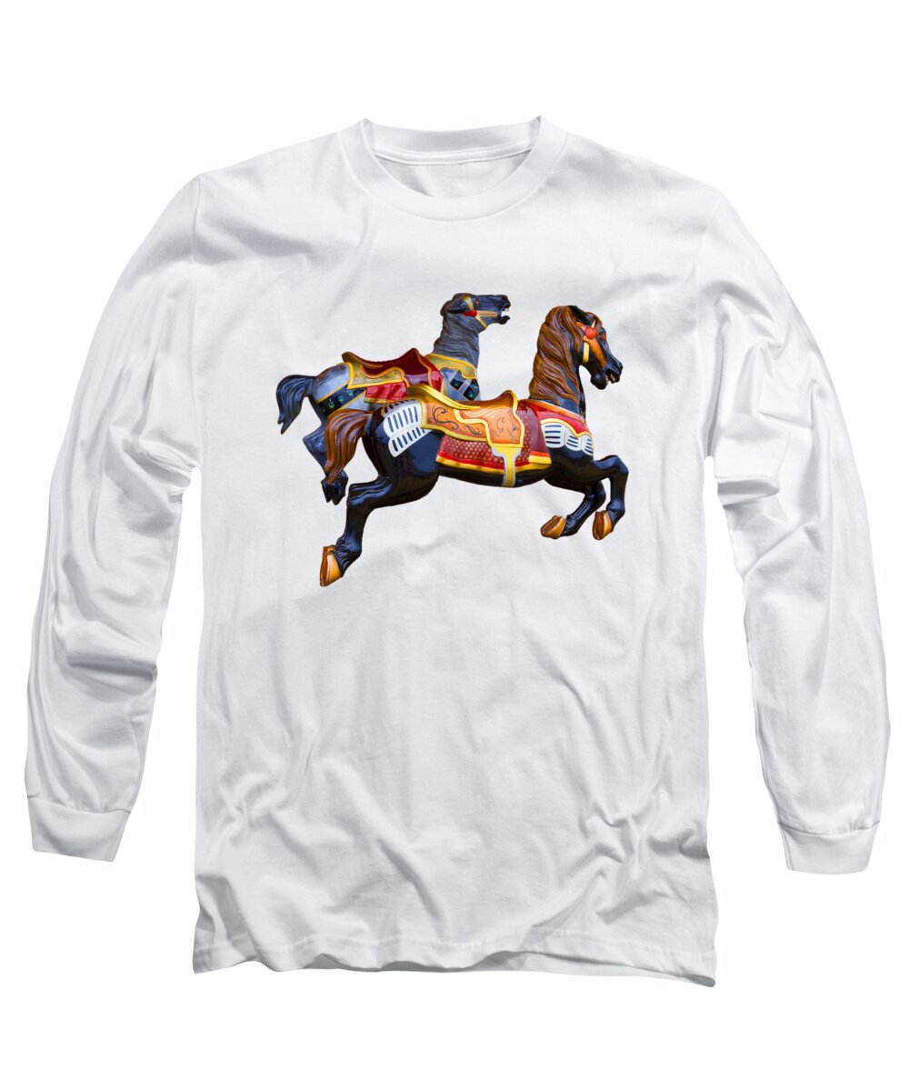 Transparent Background Long Sleeve T-Shirt featuring the photograph Painted Ponies by John Haldane