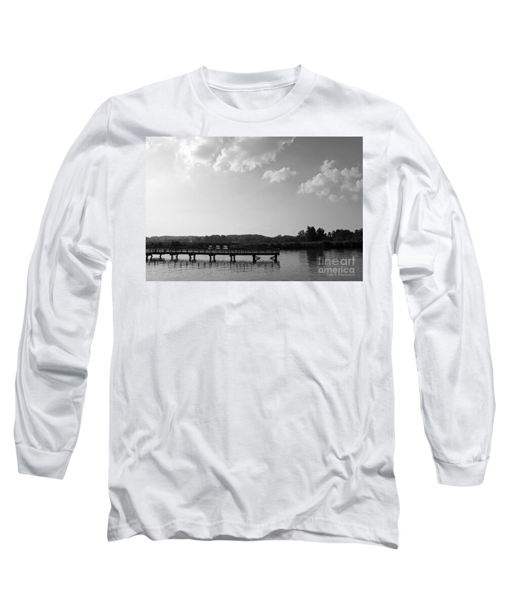 Landscape Long Sleeve T-Shirt featuring the photograph Pier by Todd Blanchard