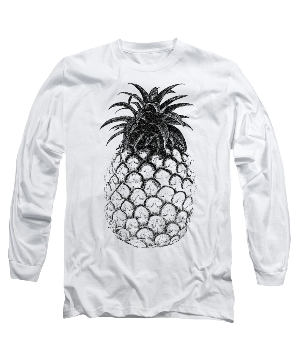 Pineapple Long Sleeve T-Shirt featuring the digital art PIneapple by Birgitta