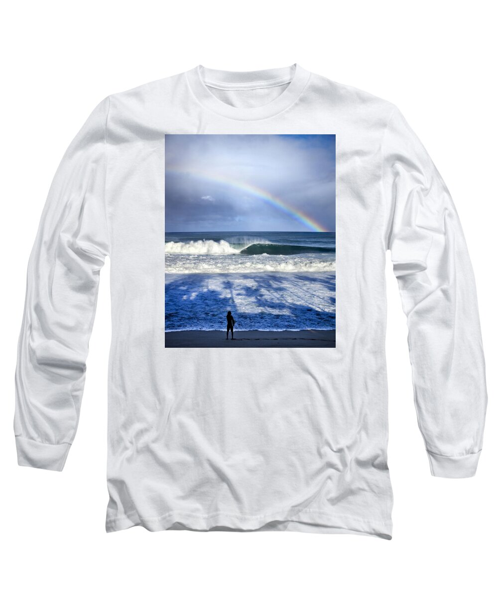  Tropical Long Sleeve T-Shirt featuring the photograph Pipe Rainbow Palms by Sean Davey