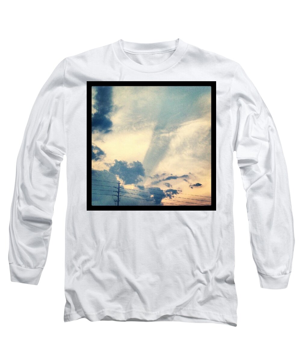 Heart Long Sleeve T-Shirt featuring the photograph Pretty Clouds by Haley Marie Theoboldt