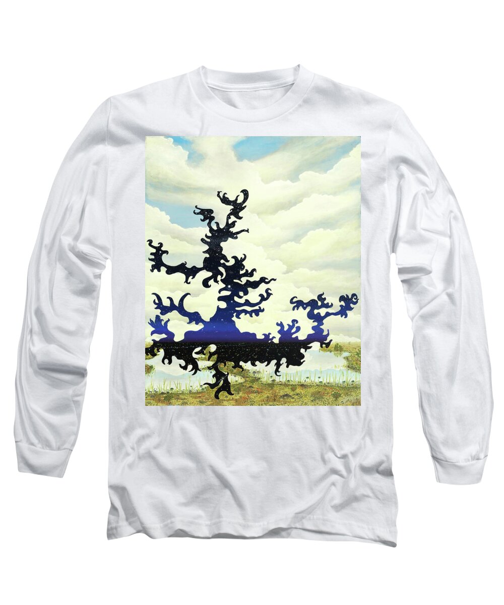Surrealism Long Sleeve T-Shirt featuring the painting Preview by Jon Carroll Otterson