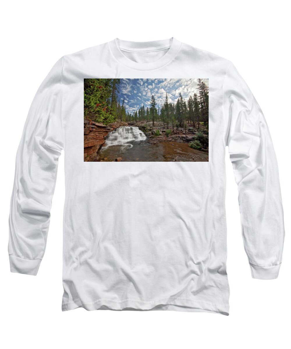Utah Long Sleeve T-Shirt featuring the photograph Provo River Falls by Wesley Aston