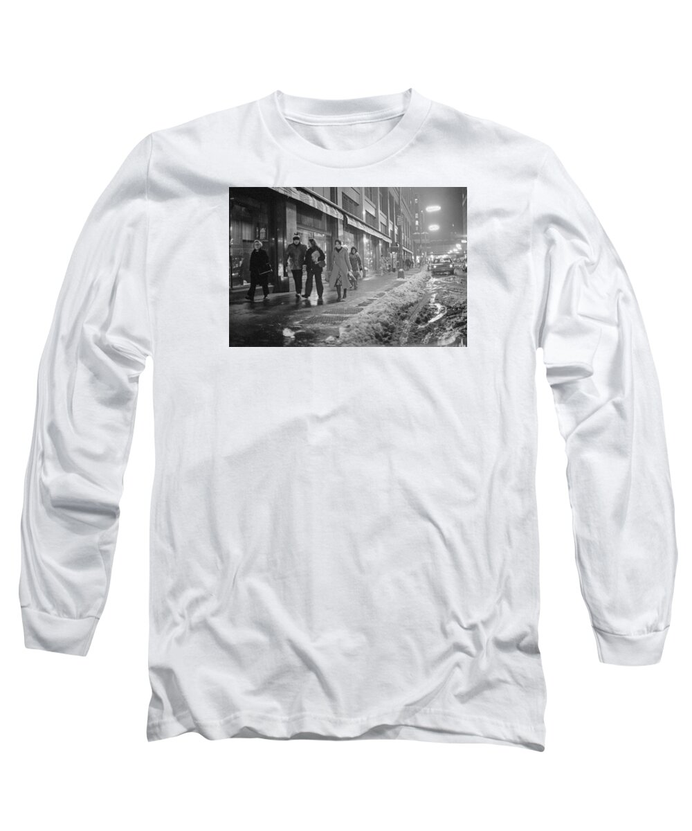 Actions Long Sleeve T-Shirt featuring the photograph Quitting time for Daytons staff by Mike Evangelist