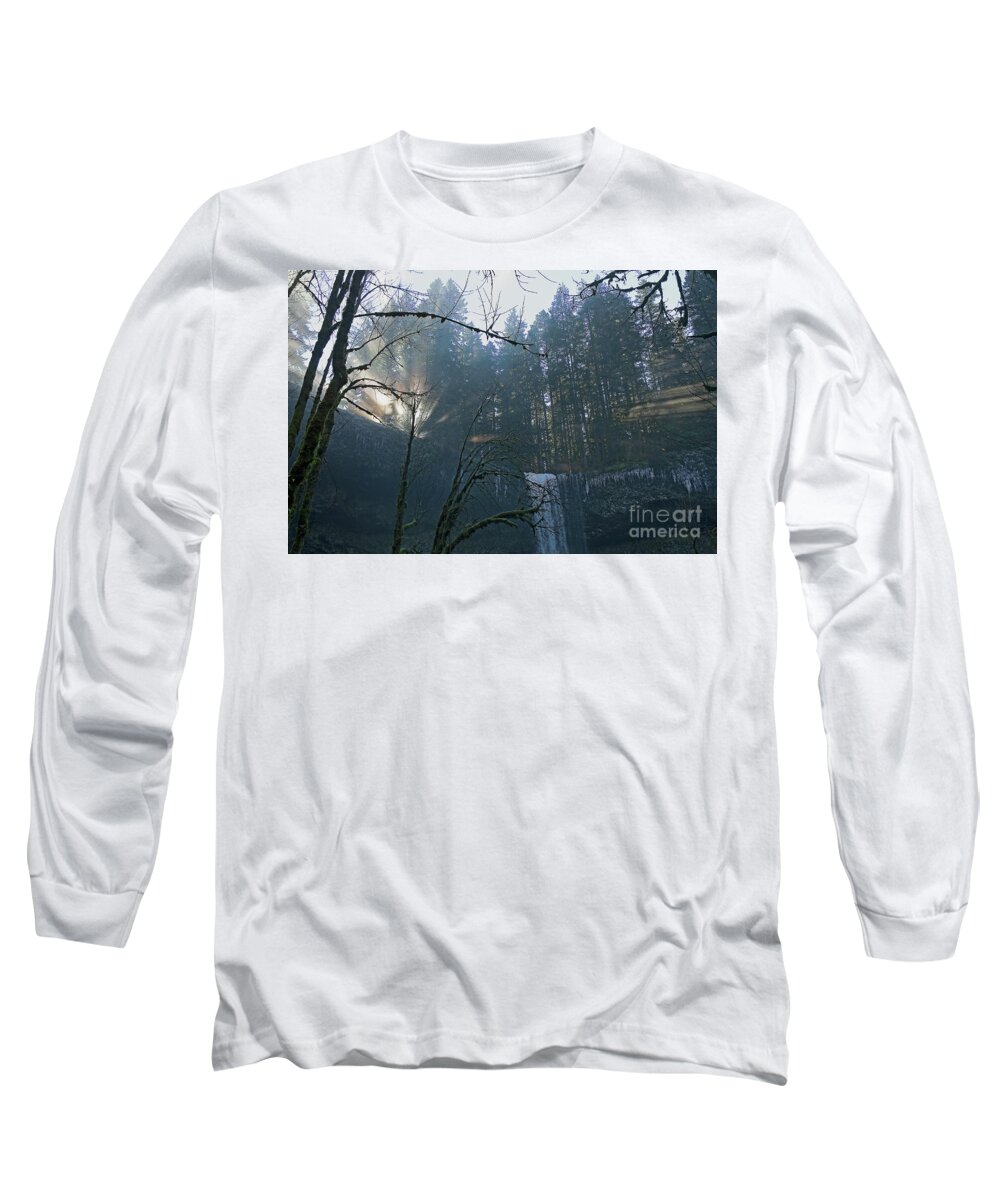 Silver Long Sleeve T-Shirt featuring the photograph Radiant Beams by Nick Boren