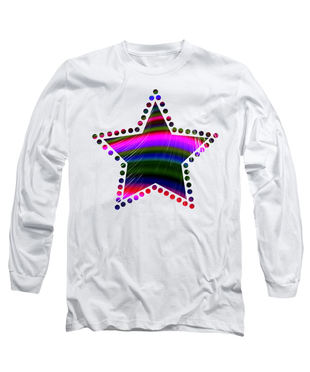 Rainbow Waves Long Sleeve T-Shirt featuring the digital art Rainbow Waves by Becky Herrera