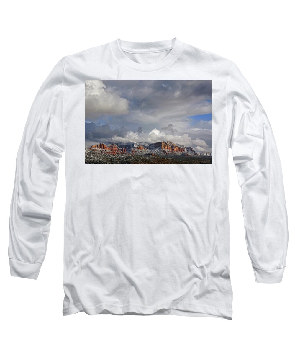 Redrockformations Long Sleeve T-Shirt featuring the photograph Red Rocks of Sedona by Theo