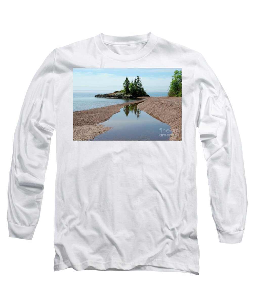Lake Superior Long Sleeve T-Shirt featuring the photograph Reflecting on Superior by Sandra Updyke