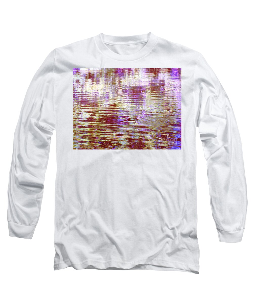 Water Long Sleeve T-Shirt featuring the photograph Reflecting Purple Water by Sybil Staples