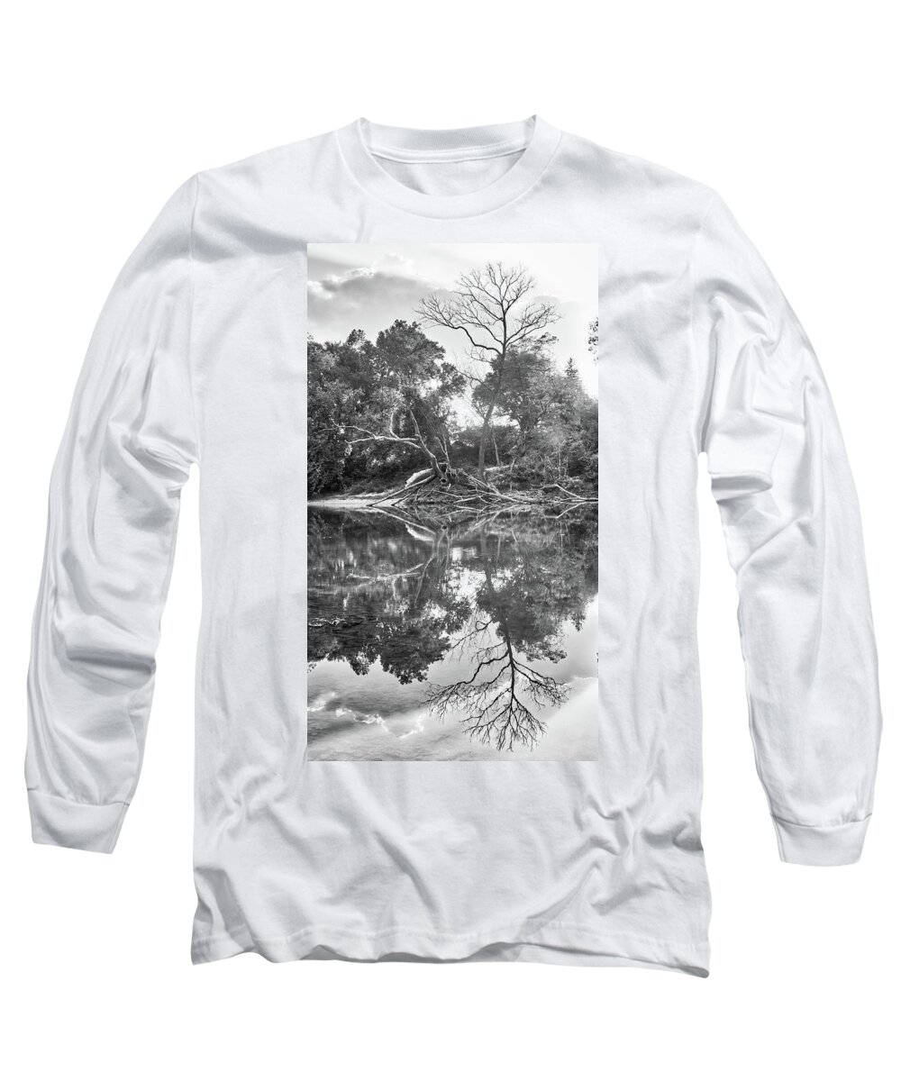 Missouri Long Sleeve T-Shirt featuring the photograph Reflections in Black and White by Harold Rau