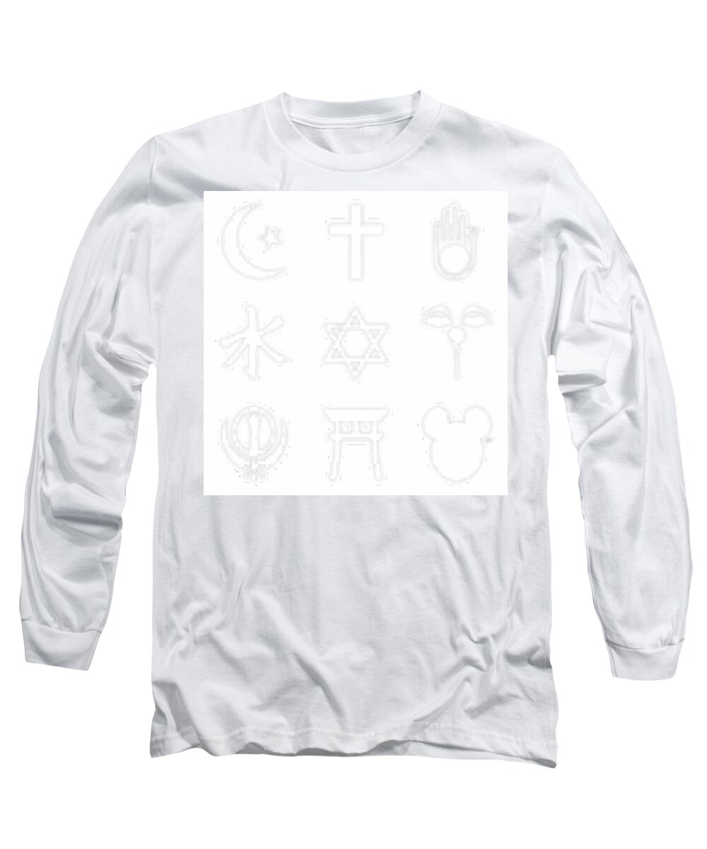 Corporate Long Sleeve T-Shirt featuring the painting Religions? Take A Closer Look 1 by Tony Rubino