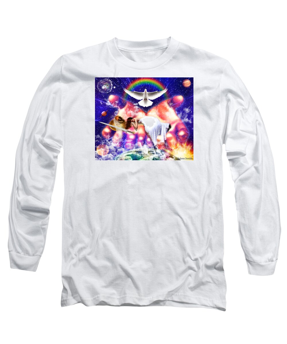 Warrior Bride Long Sleeve T-Shirt featuring the digital art Rest in the Lord by Dolores Develde