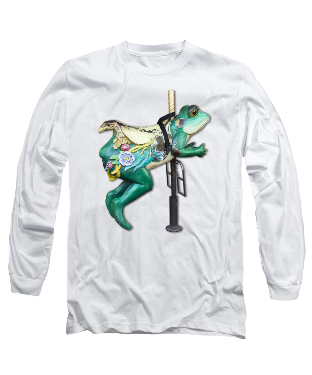 Frog Long Sleeve T-Shirt featuring the photograph Ride the Frog by Bob Slitzan