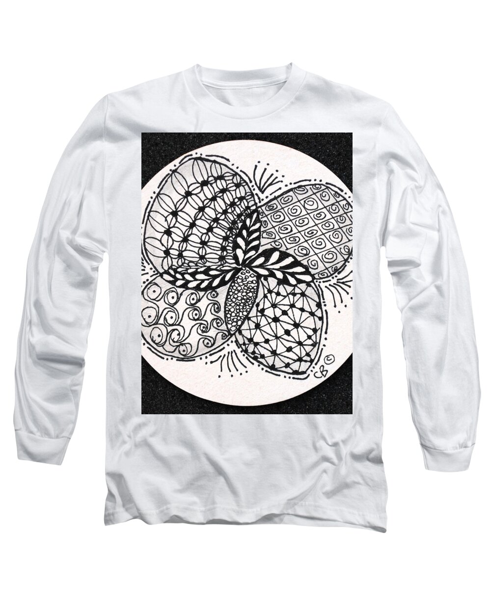 Caregiver Long Sleeve T-Shirt featuring the drawing Round And Round by Carole Brecht