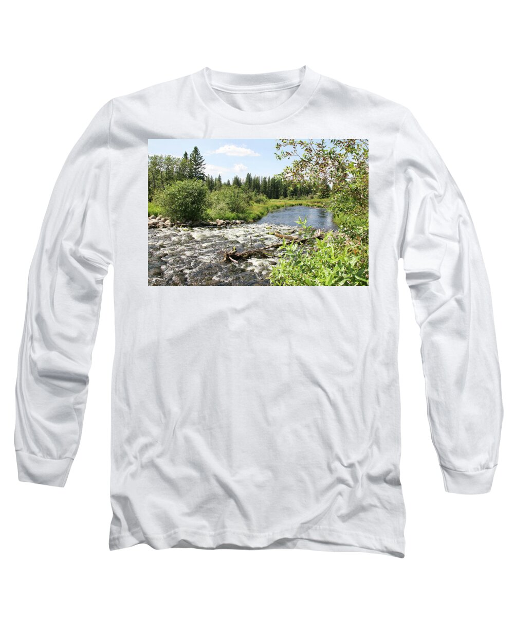 Lake Long Sleeve T-Shirt featuring the photograph Saginas Lake by Ryan Crouse