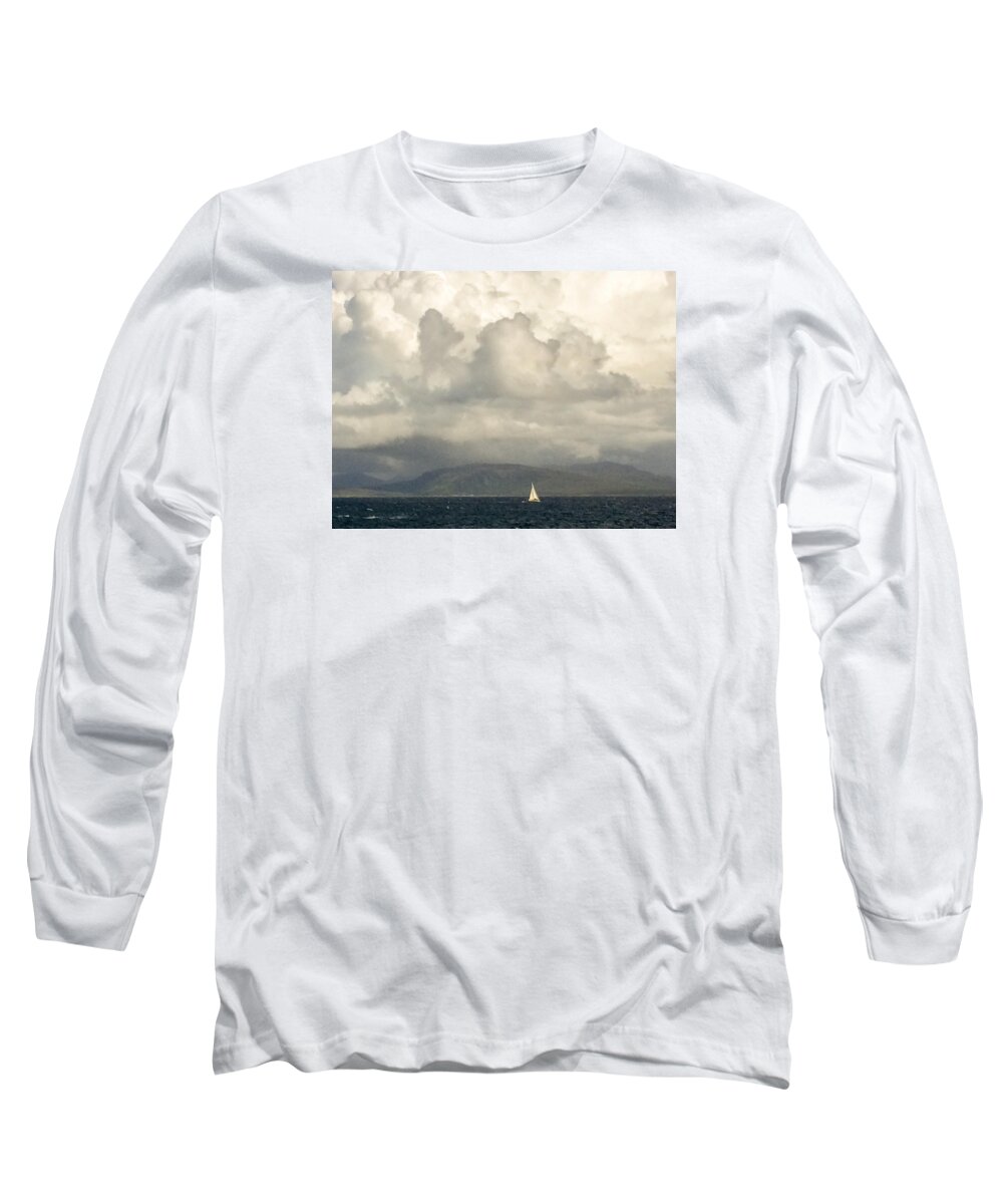 Sailing Long Sleeve T-Shirt featuring the photograph Sailing Scottish Seas by Kathleen McGinley