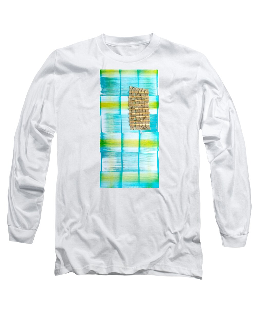 Abstract Long Sleeve T-Shirt featuring the painting Sailing by Wonju Hulse