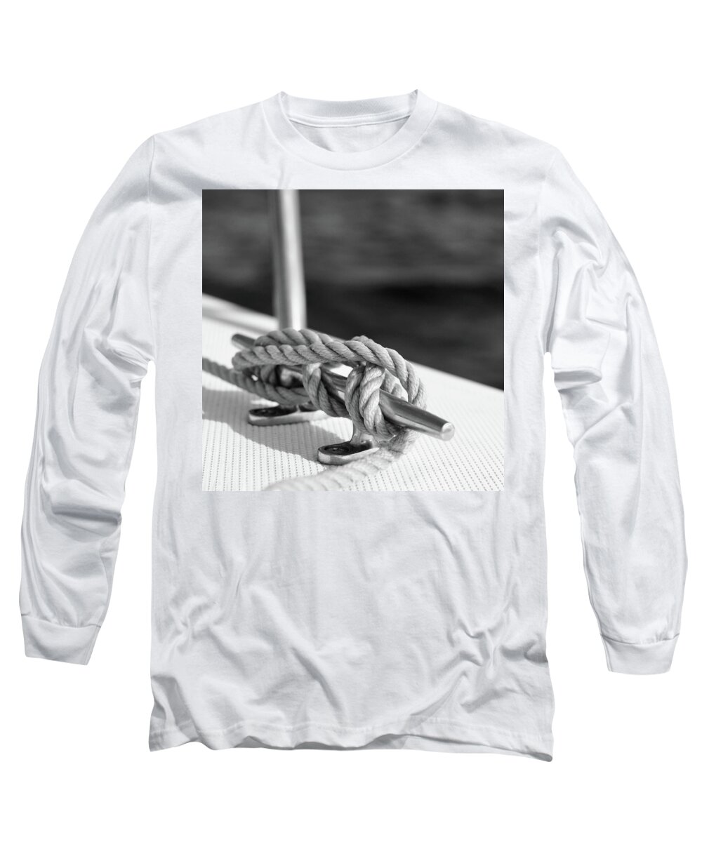 Sailors Knot Long Sleeve T-Shirt featuring the photograph Sailor's Knot Square by Laura Fasulo