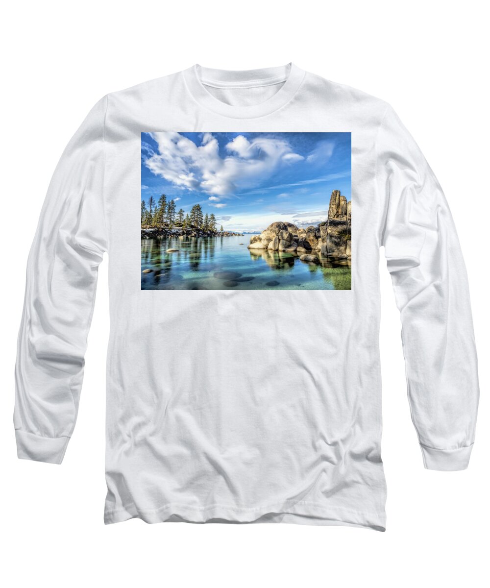 Lake Long Sleeve T-Shirt featuring the photograph Sand Harbor Morning by Martin Gollery