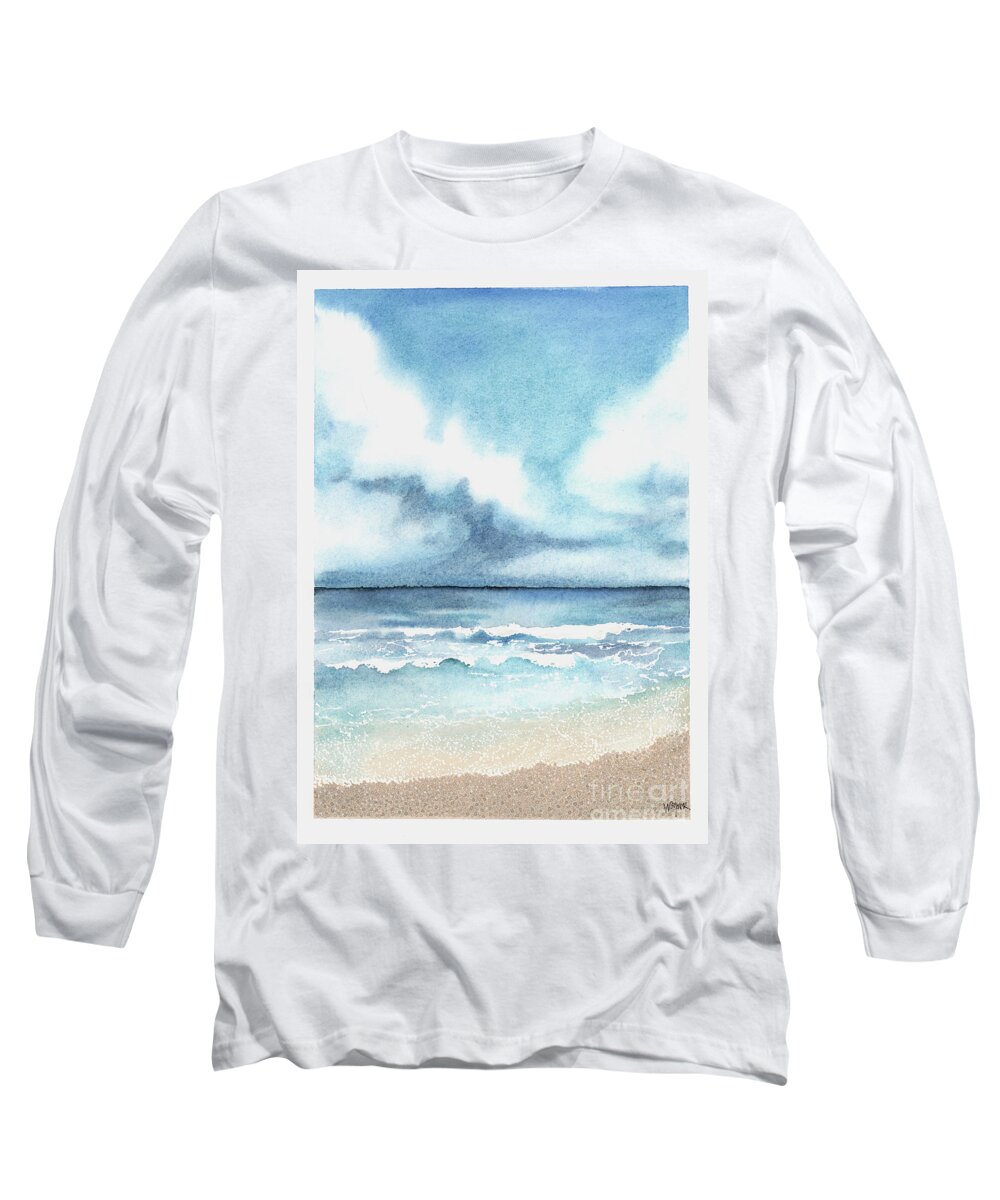 Beach Long Sleeve T-Shirt featuring the painting Sand Key by Hilda Wagner