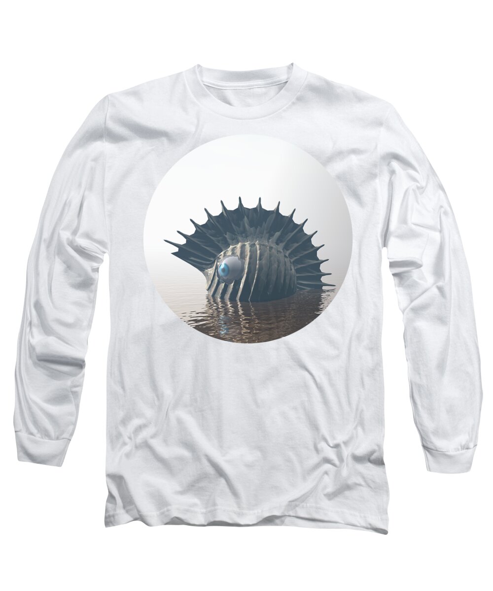 Sea Monsters Long Sleeve T-Shirt featuring the digital art Sea Monsters by Phil Perkins