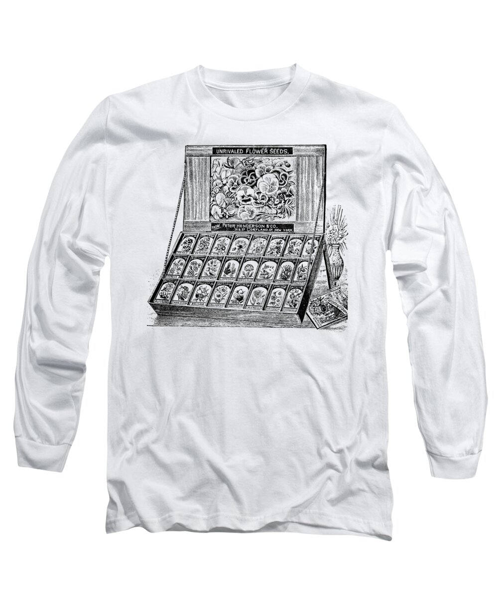  Long Sleeve T-Shirt featuring the drawing Seed Bank by Kim Kent