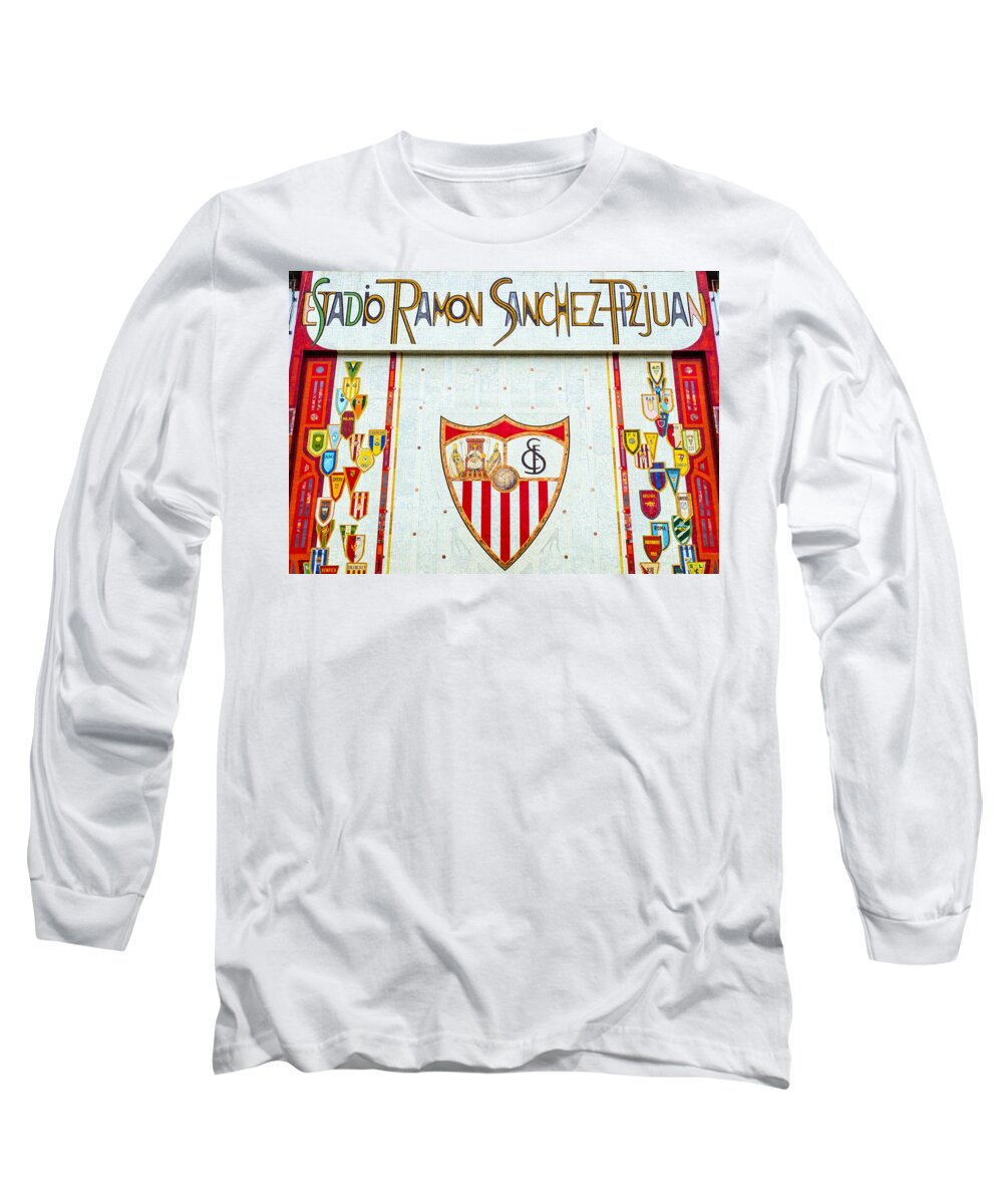 Football Long Sleeve T-Shirt featuring the photograph Seville Stadium - Ramon Sanchez Pijuan by AM FineArtPrints