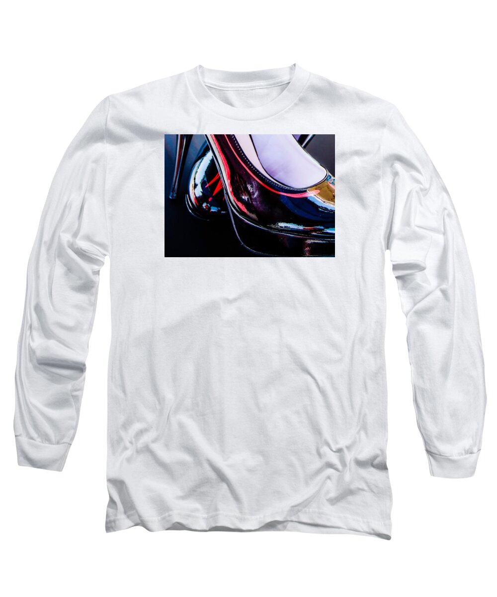 Abstract Long Sleeve T-Shirt featuring the photograph Sexy in Heels by Michael Nowotny