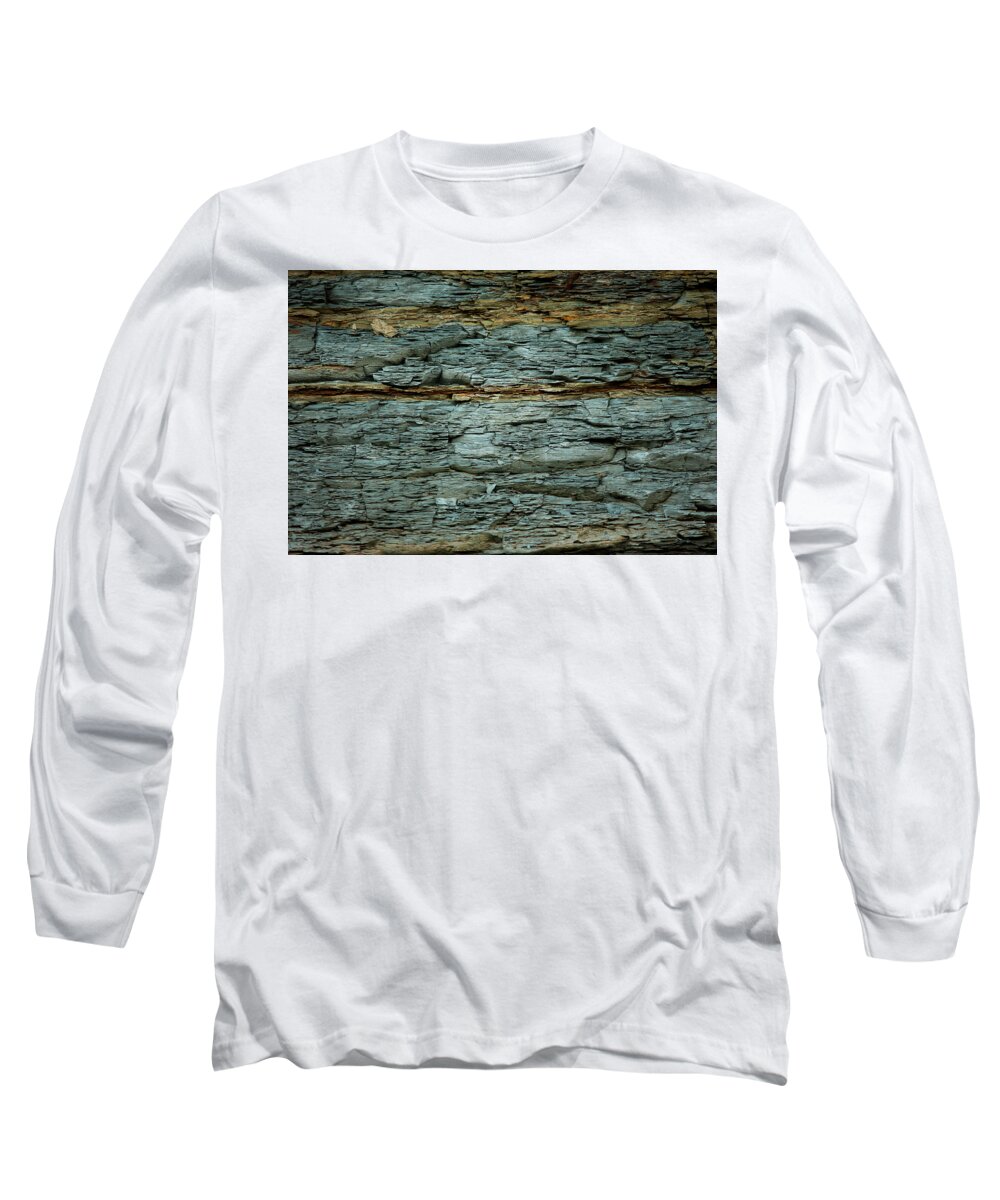 Shale Long Sleeve T-Shirt featuring the photograph Shale Deposit by Jeff Phillippi