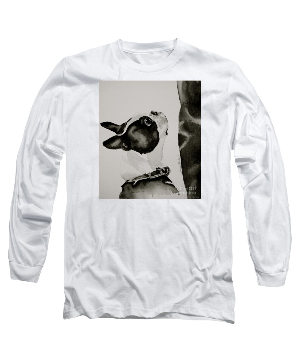 Pet Long Sleeve T-Shirt featuring the painting Simply by Susan Herber