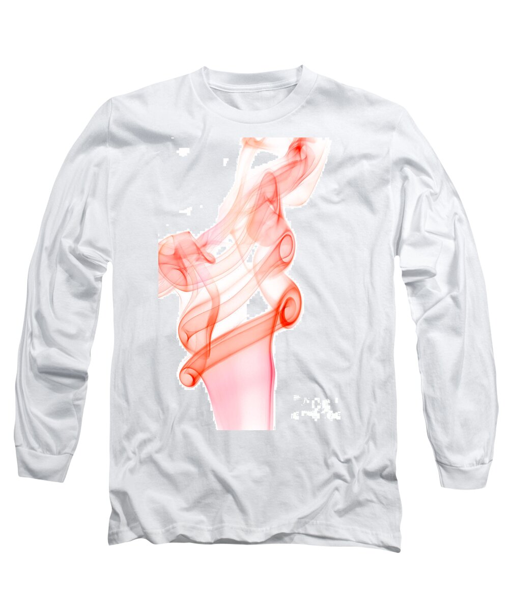Abstract Long Sleeve T-Shirt featuring the photograph smoke IX by Joerg Lingnau
