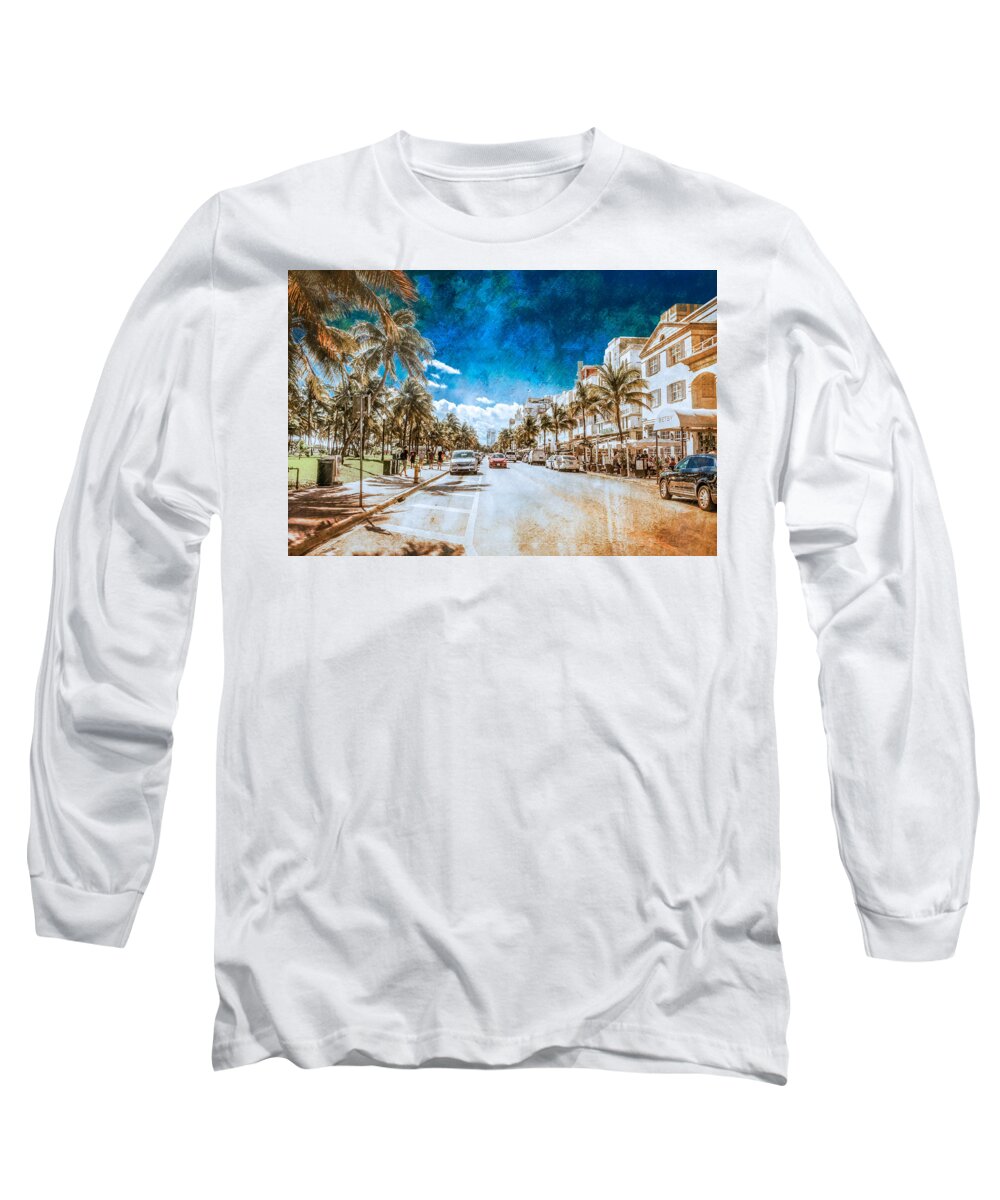 2015 Long Sleeve T-Shirt featuring the photograph South Beach Road by Melinda Ledsome