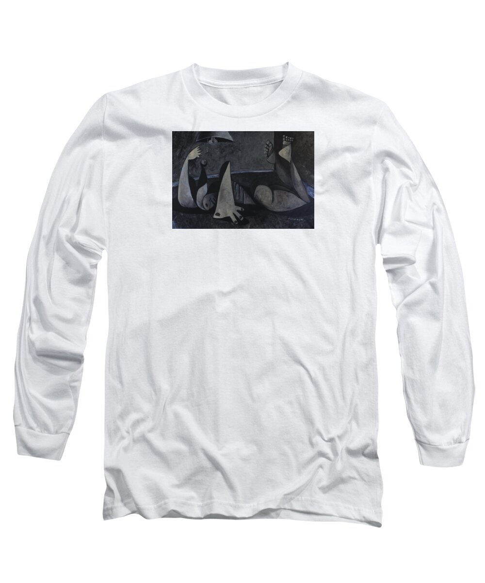  Abstract Long Sleeve T-Shirt featuring the painting SPERAMUS Trying to Turn on The Light by Mark M Mellon