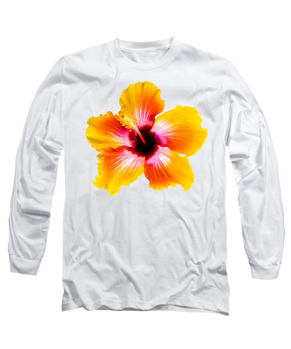 Spin The Bottle Long Sleeve T-Shirt featuring the photograph Spin the Bottle Hibiscus by Heather Joyce Morrill