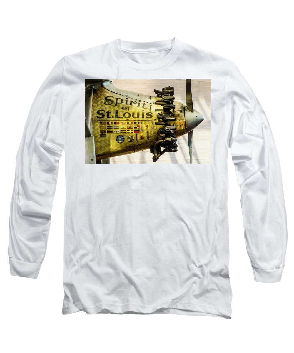 Charles Lindbergh Long Sleeve T-Shirt featuring the photograph Spirit of St Louis by SR Green