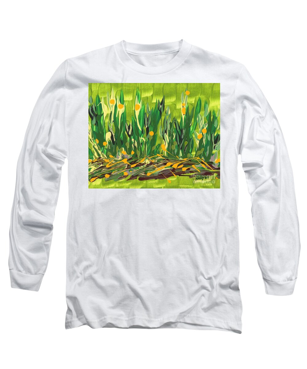 Flowers Long Sleeve T-Shirt featuring the painting Spring Garden by Holly Carmichael