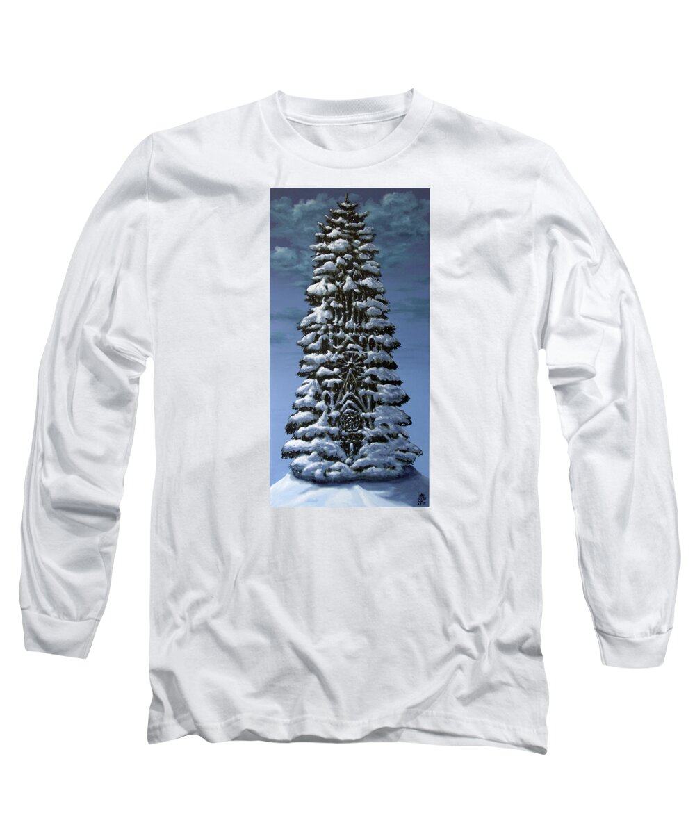 Spruce Long Sleeve T-Shirt featuring the painting Spruce by Victor Molev