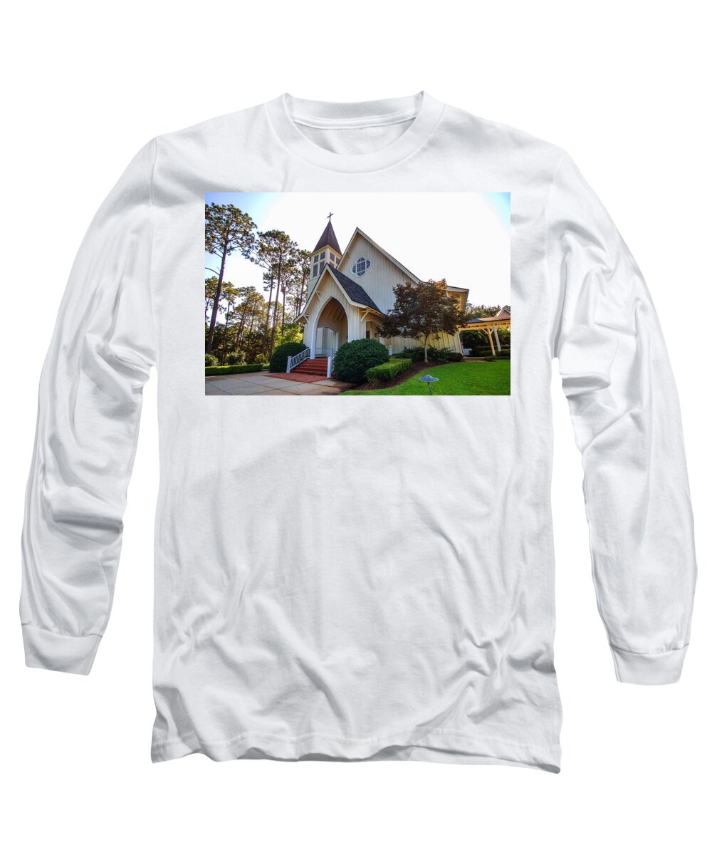 Palm Long Sleeve T-Shirt featuring the photograph St. James v2 Fairhope AL by Michael Thomas