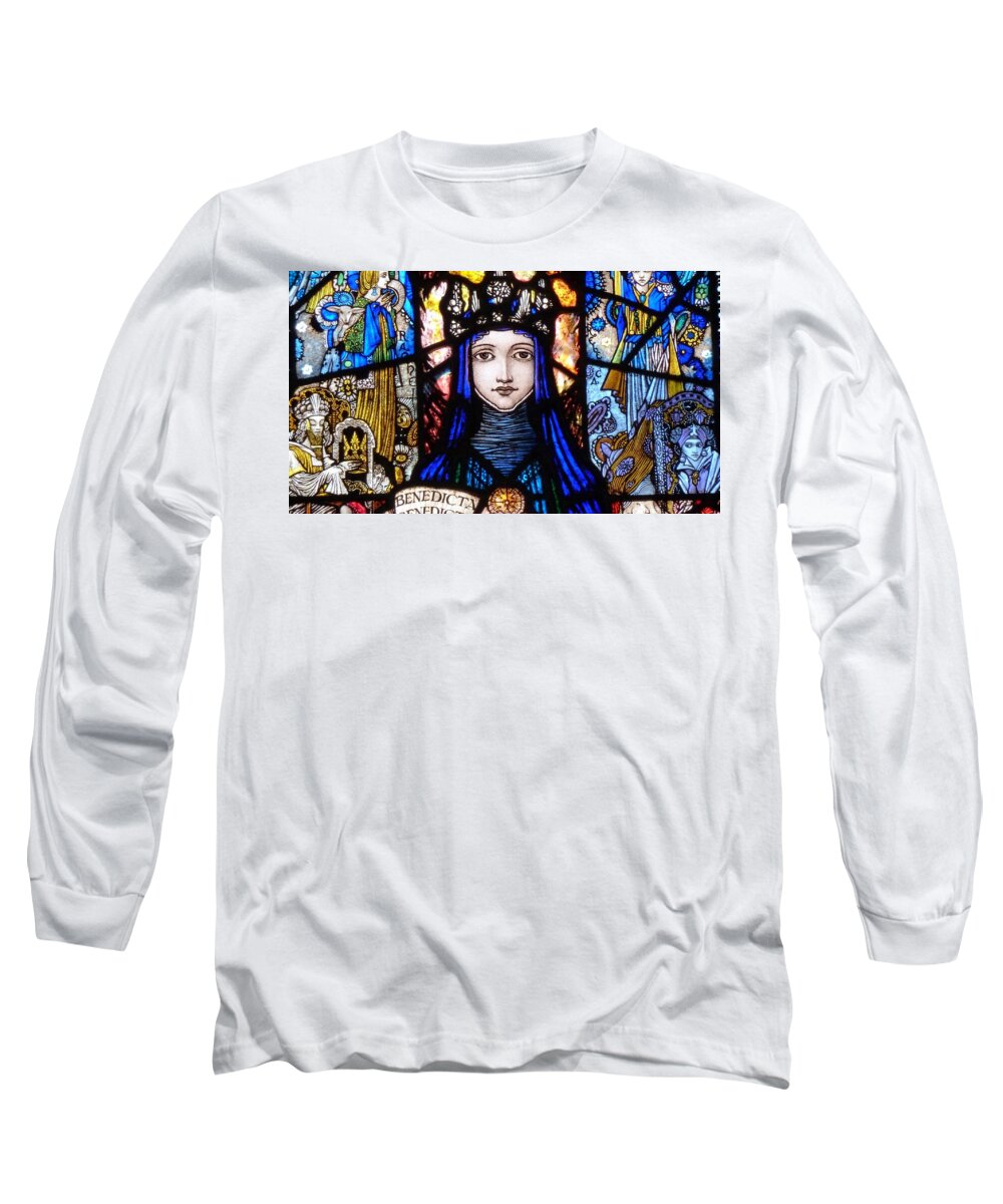 Stained Glass Long Sleeve T-Shirt featuring the digital art Stained Glass by Super Lovely