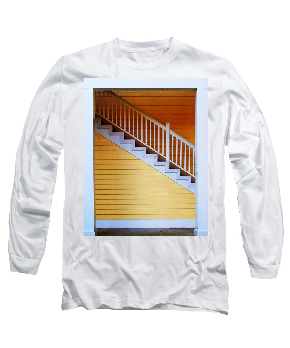 Stairs Long Sleeve T-Shirt featuring the photograph Stairs by Farol Tomson