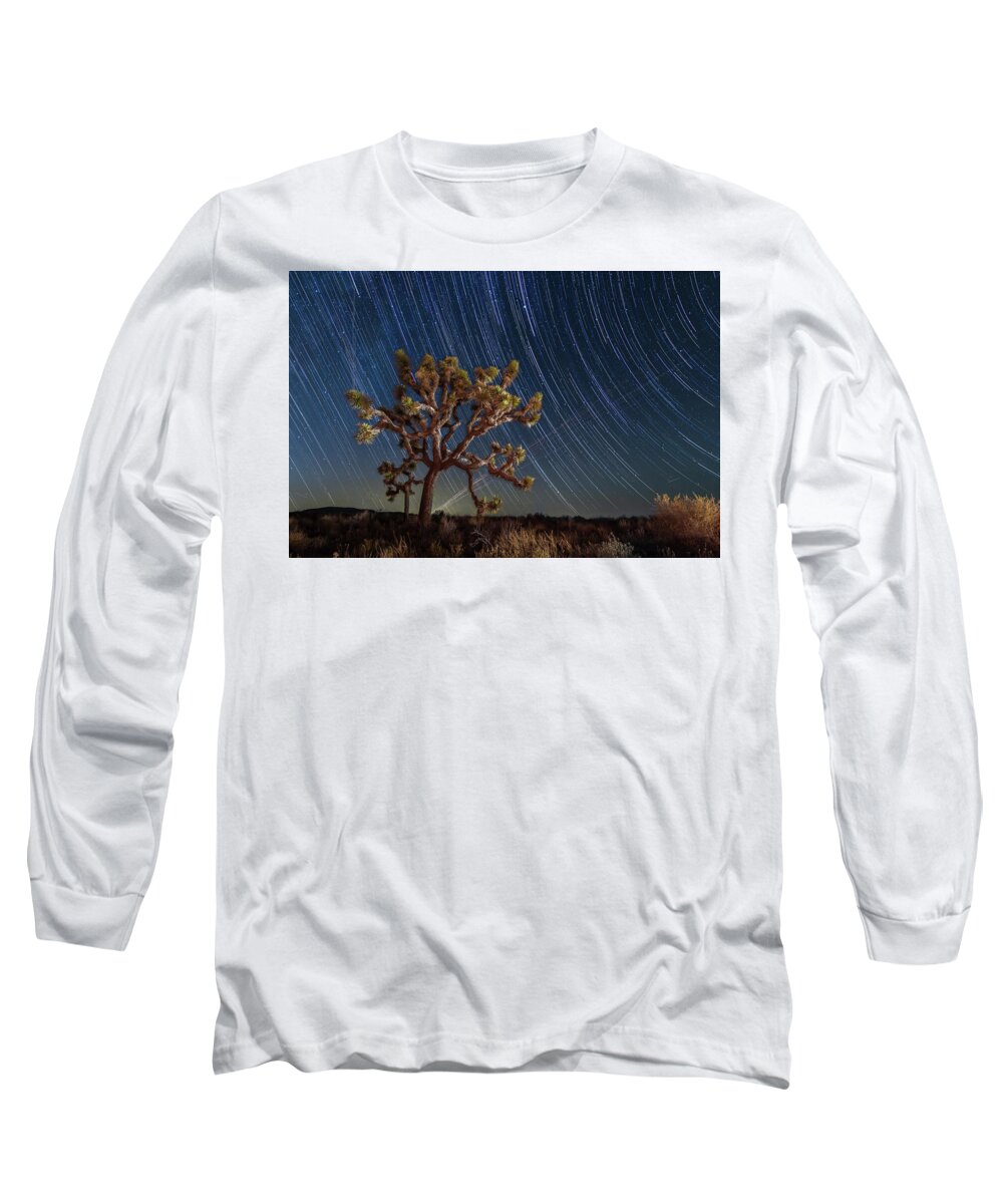 Joshua Tree National Park Long Sleeve T-Shirt featuring the photograph Star spun by Bryan Xavier