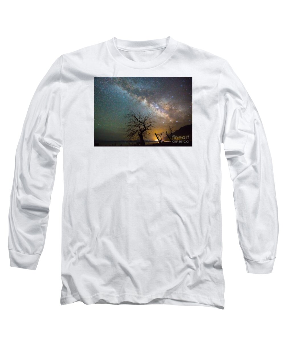 Milky Way Long Sleeve T-Shirt featuring the photograph Starry Milky Way by Mimi Ditchie